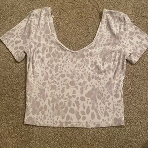 Lululemon crop deep V tee